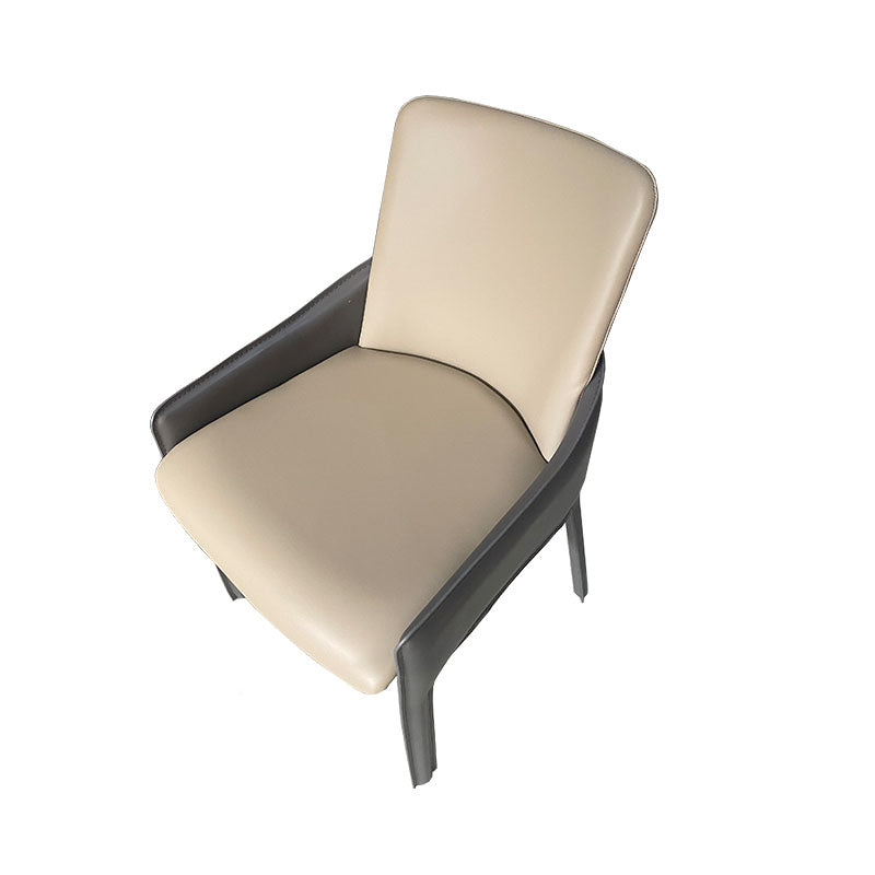 Modern Style Arm Chair Faux Leather Dining Chair for Dining Room