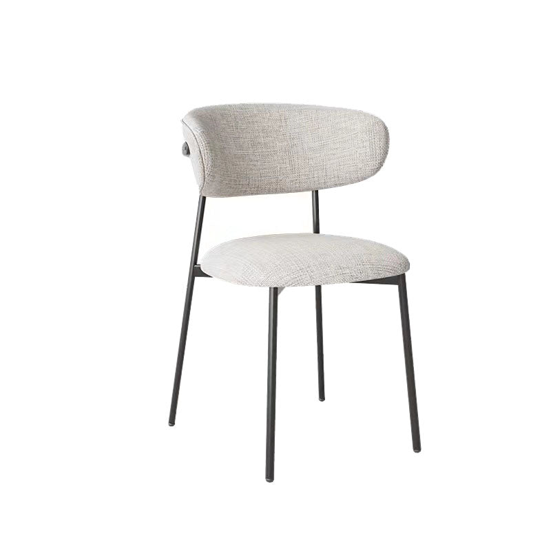 Glam Style Dining Chair Upholstered Open Back Dining Chair for Dining Room