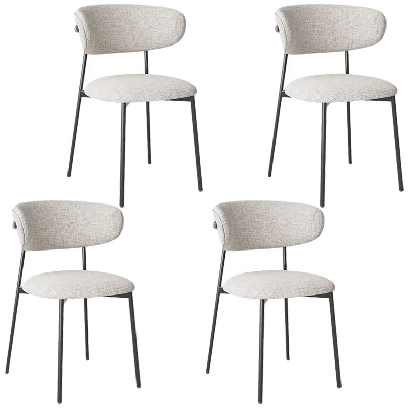 Glam Style Dining Chair Upholstered Open Back Dining Chair for Dining Room