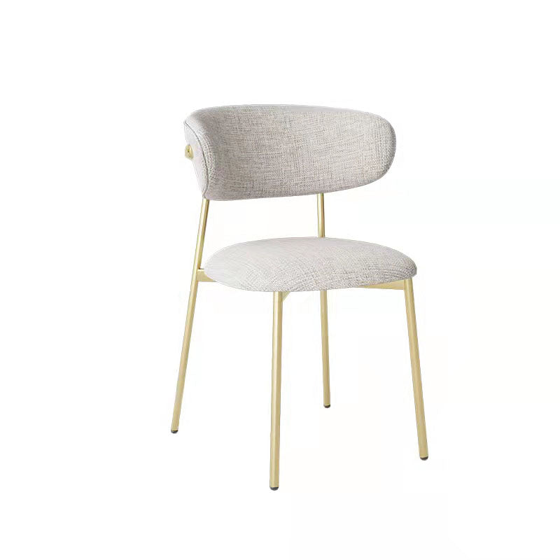 Glam Style Dining Chair Upholstered Open Back Dining Chair for Dining Room