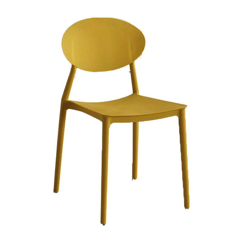 Modern Style Side Chair Plastic Open Back Dining Chair for Kitchen