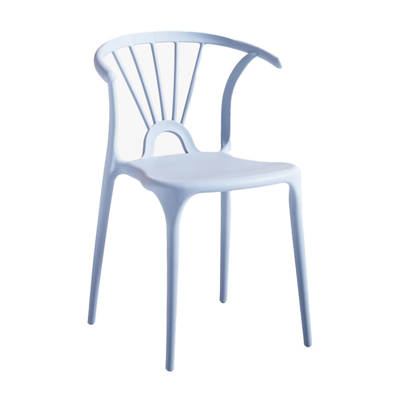 Scandinavian Plastic Indoor-Outdoor Chair Windsor Back Side Chair