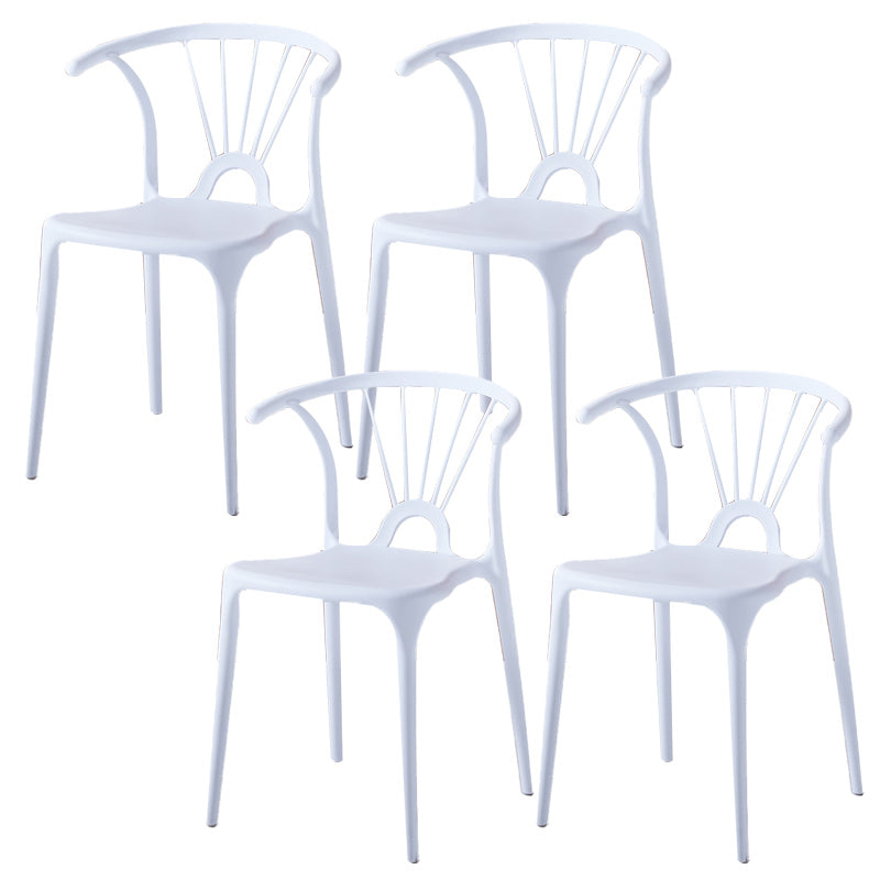 Scandinavian Plastic Indoor-Outdoor Chair Windsor Back Side Chair