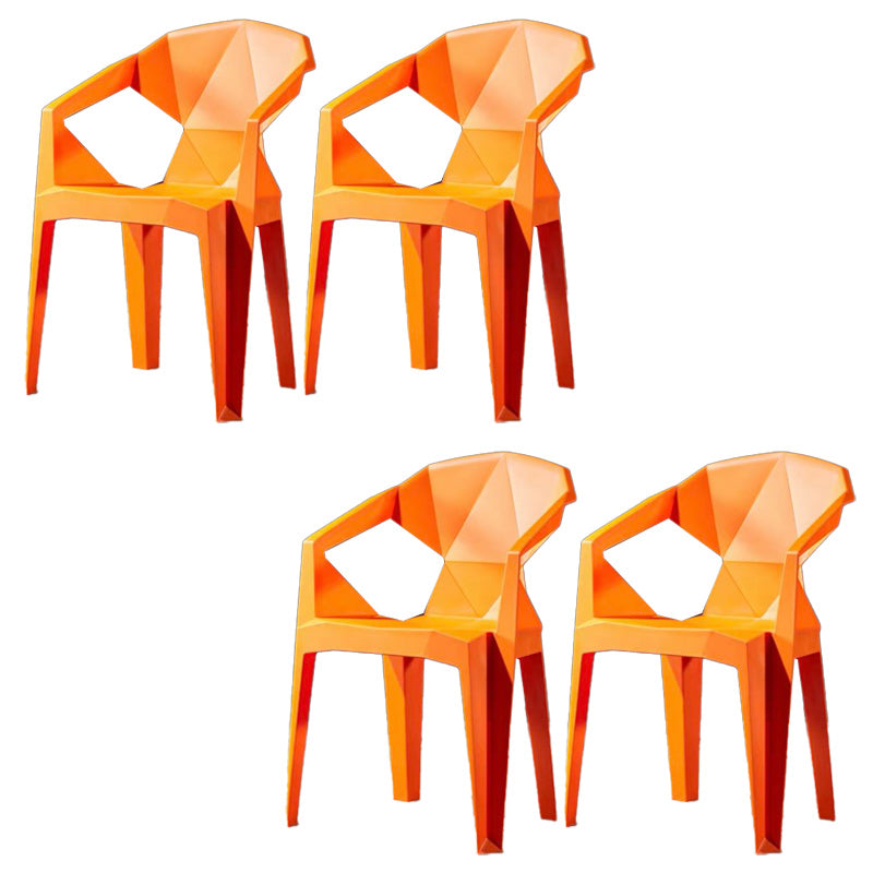 Modern Style Arm Chair Plastic Indoor Stackable Dining Chair