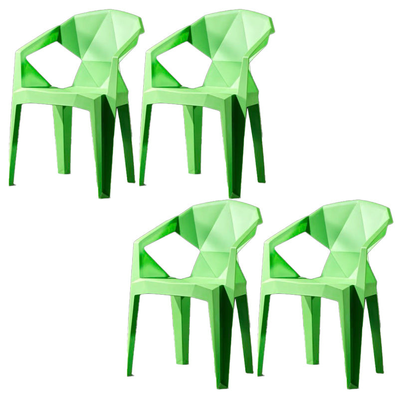 Modern Style Arm Chair Plastic Indoor Stackable Dining Chair