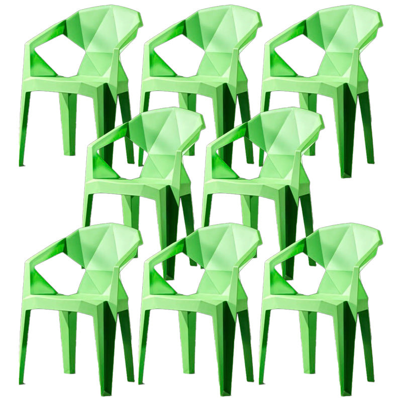 Modern Style Arm Chair Plastic Indoor Stackable Dining Chair