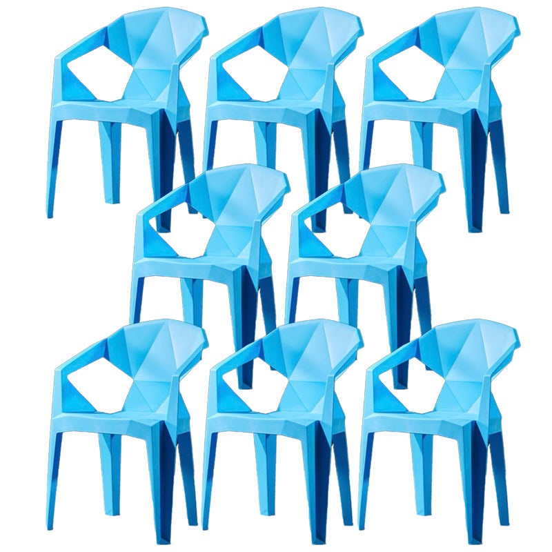 Modern Style Arm Chair Plastic Indoor Stackable Dining Chair