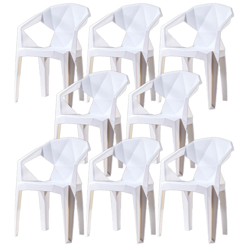 Modern Style Arm Chair Plastic Indoor Stackable Dining Chair