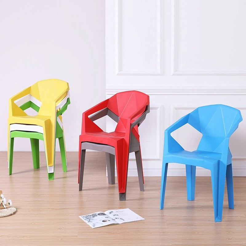 Modern Style Arm Chair Plastic Indoor Stackable Dining Chair