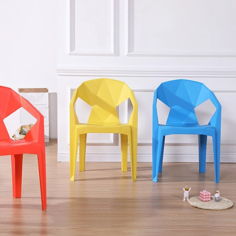 Modern Style Arm Chair Plastic Indoor Stackable Dining Chair