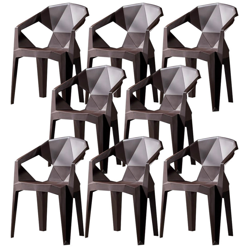 Modern Style Arm Chair Plastic Indoor Stackable Dining Chair