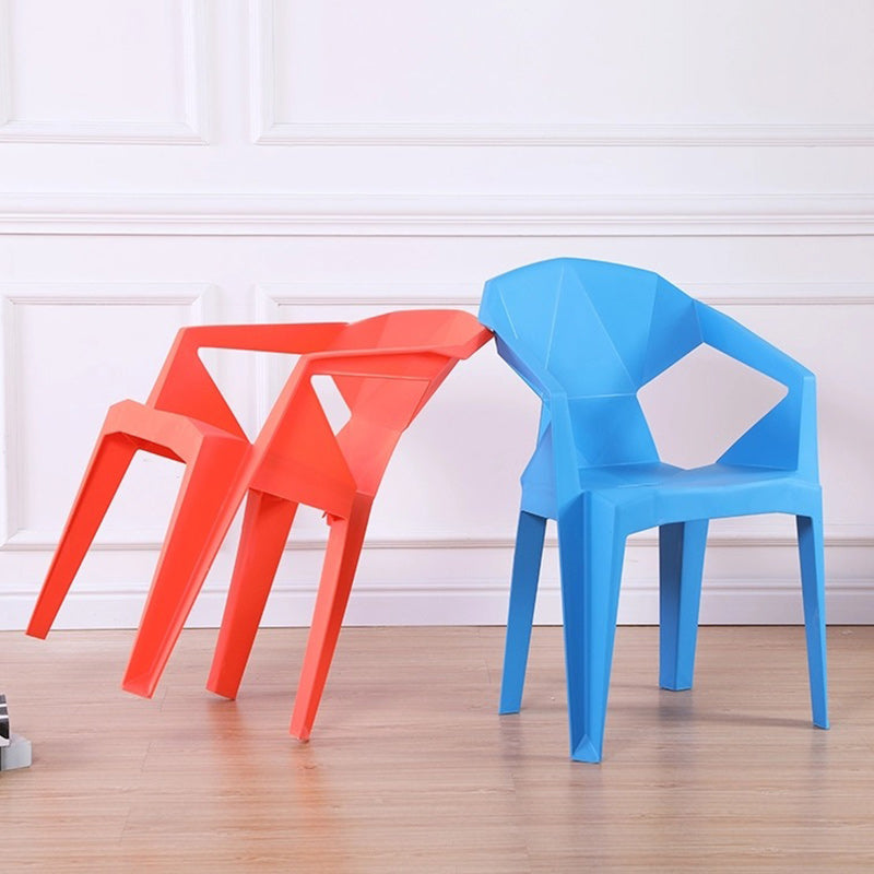 Modern Style Arm Chair Plastic Indoor Stackable Dining Chair