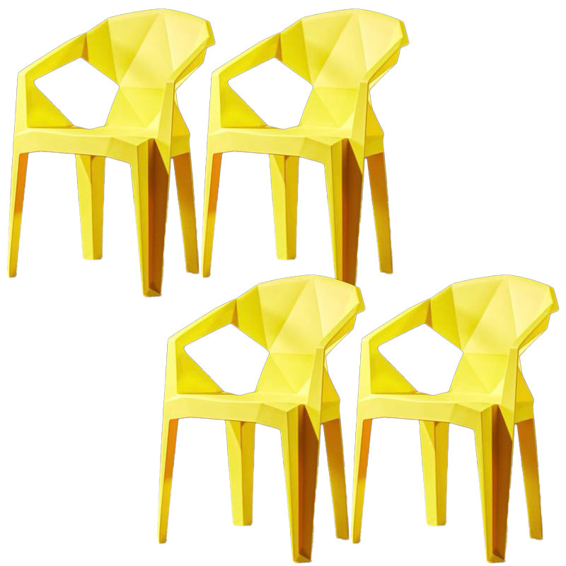 Modern Style Arm Chair Plastic Indoor Stackable Dining Chair