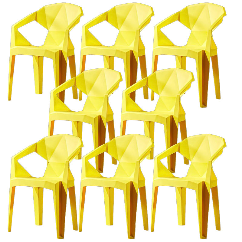 Modern Style Arm Chair Plastic Indoor Stackable Dining Chair