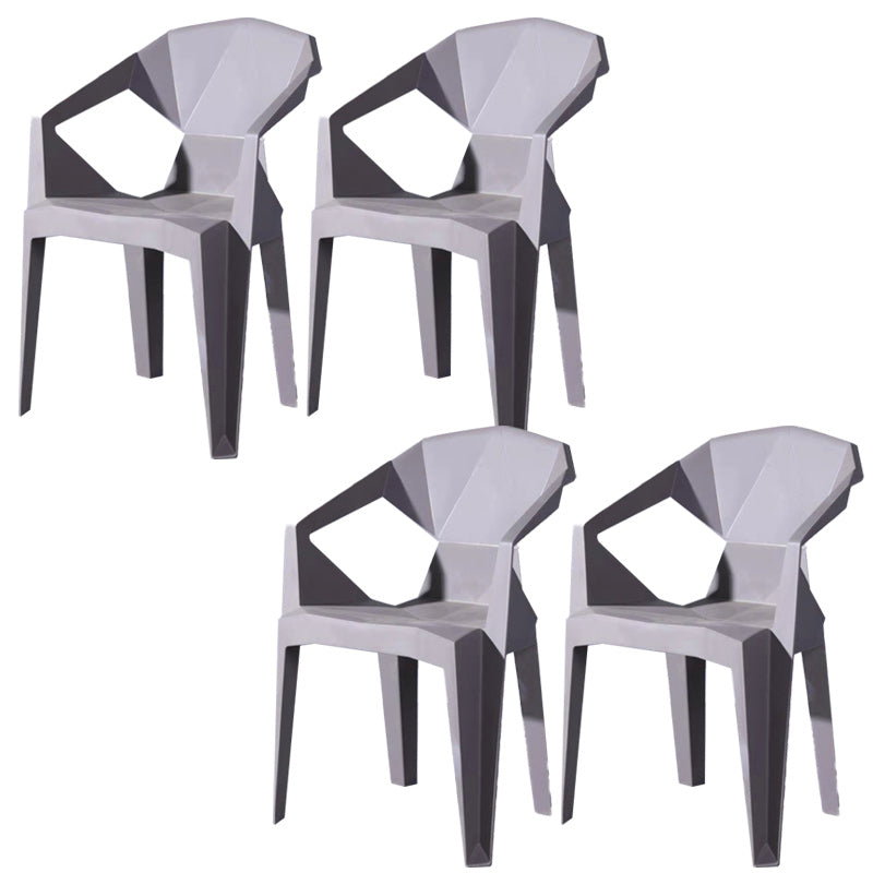 Modern Style Arm Chair Plastic Indoor Stackable Dining Chair