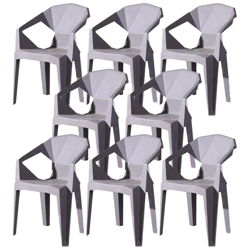 Modern Style Arm Chair Plastic Indoor Stackable Dining Chair