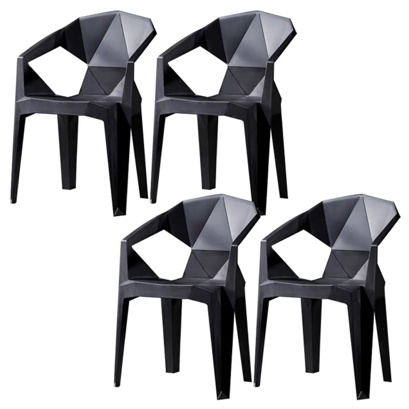 Modern Style Arm Chair Plastic Indoor Stackable Dining Chair