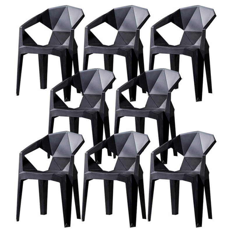 Modern Style Arm Chair Plastic Indoor Stackable Dining Chair