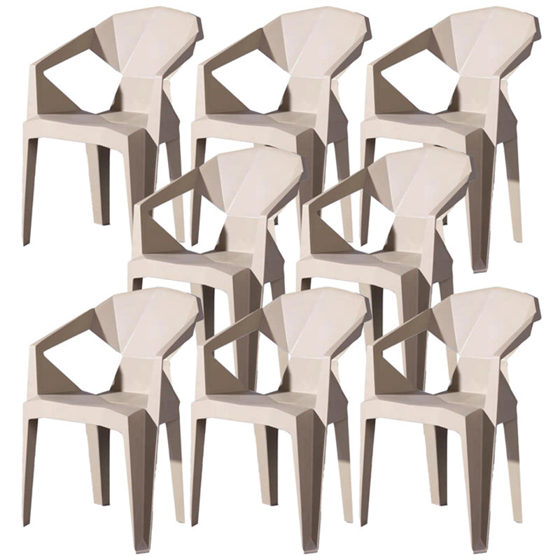 Modern Style Arm Chair Plastic Indoor Stackable Dining Chair