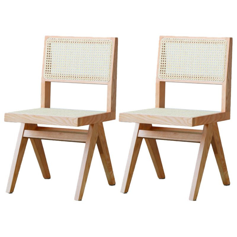 Armless Dining Chairs Modern Solid Wood Side Chairs for Dining Room