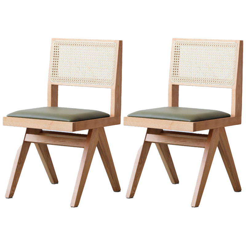 Armless Dining Chairs Modern Solid Wood Side Chairs for Dining Room