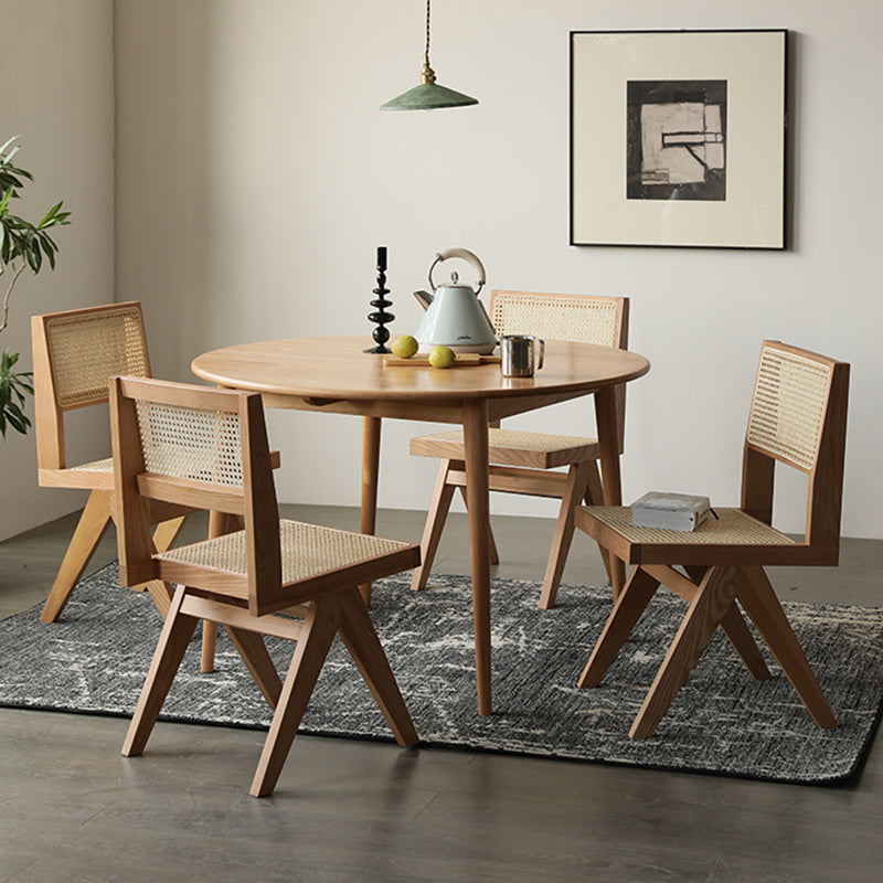 Armless Dining Chairs Modern Solid Wood Side Chairs for Dining Room