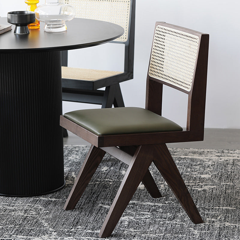 Armless Dining Chairs Modern Solid Wood Side Chairs for Dining Room