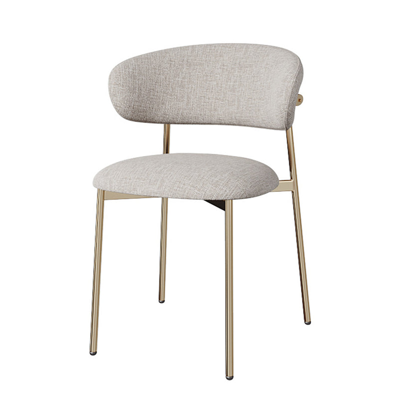 Glam Style Dining Chair Upholstered Open Back Dining Chair for Home