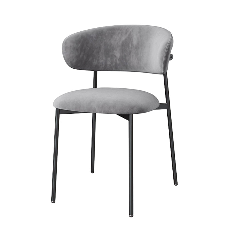 Glam Style Dining Chair Upholstered Open Back Dining Chair for Home