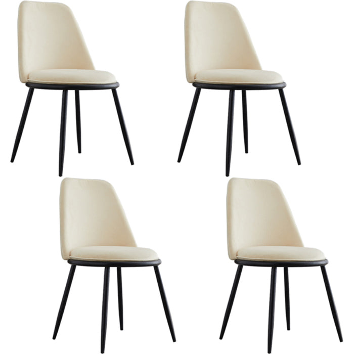 Armless Dining Chairs Nordic Side Kitchen Chairs for Dining Room