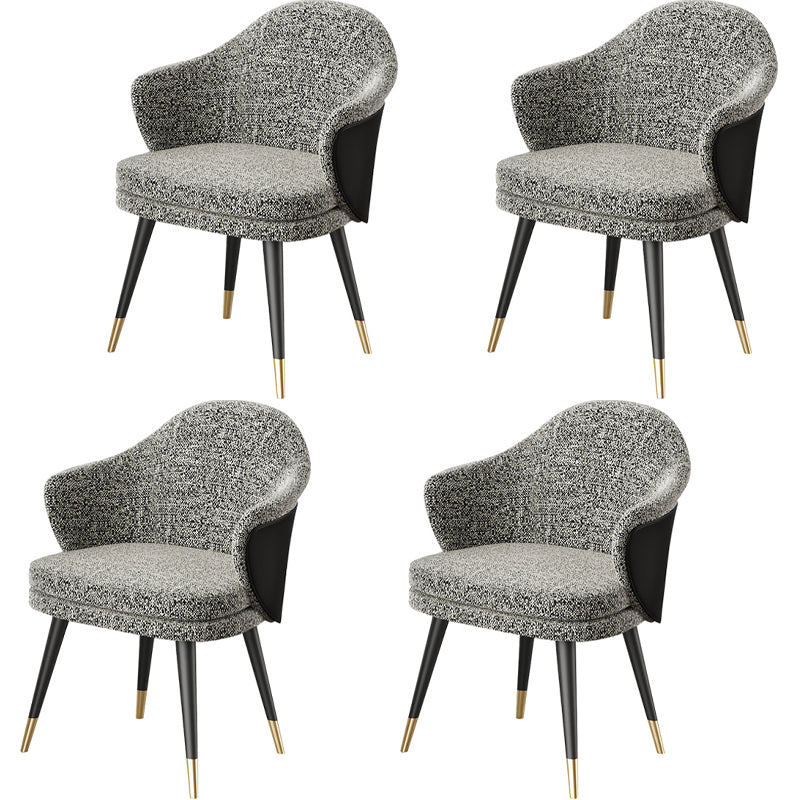 Glam Style Dining Chair Upholstered Dining Armchair for Indoor