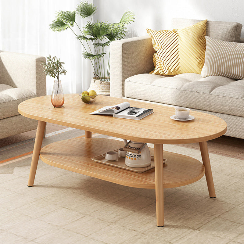 Rectangular Coffee Table with Modern Style Wood in White/wood Color
