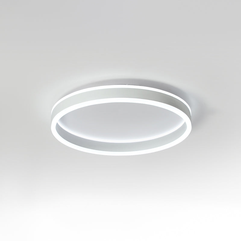 Metal Round Shape Flush Ceiling Light Modern Style 1 Light Flush Mount Lighting