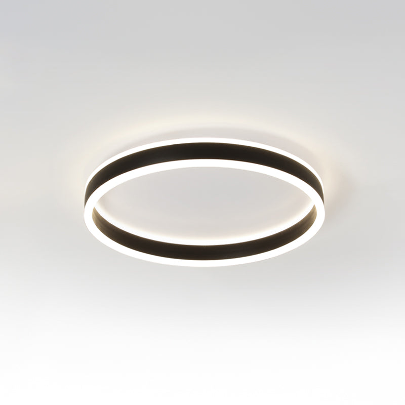 Metal Round Shape Flush Ceiling Light Modern Style 1 Light Flush Mount Lighting