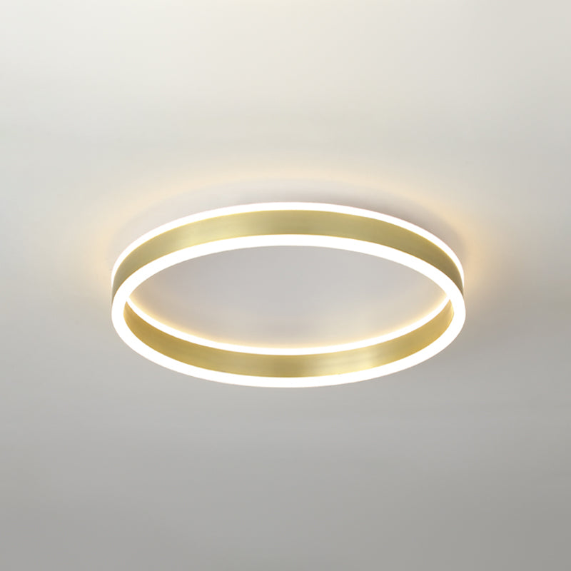 Metal Round Shape Flush Ceiling Light Modern Style 1 Light Flush Mount Lighting