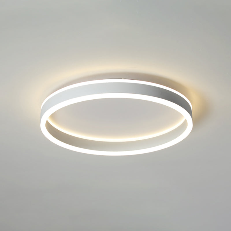 Metal Round Shape Flush Ceiling Light Modern Style 1 Light Flush Mount Lighting