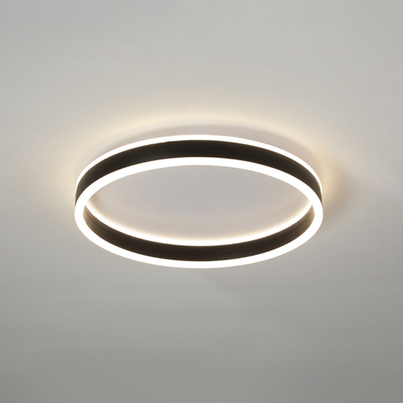 Metal Round Shape Flush Ceiling Light Modern Style 1 Light Flush Mount Lighting