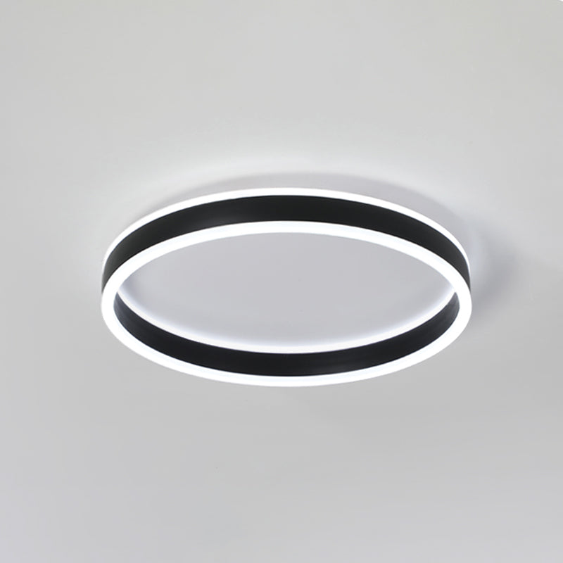 Metal Round Shape Flush Ceiling Light Modern Style 1 Light Flush Mount Lighting