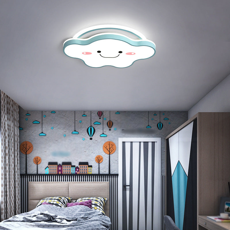 1 Light Cloud Ceiling Light Modern Macaron Style Metal Ceiling Lighting for Living Room