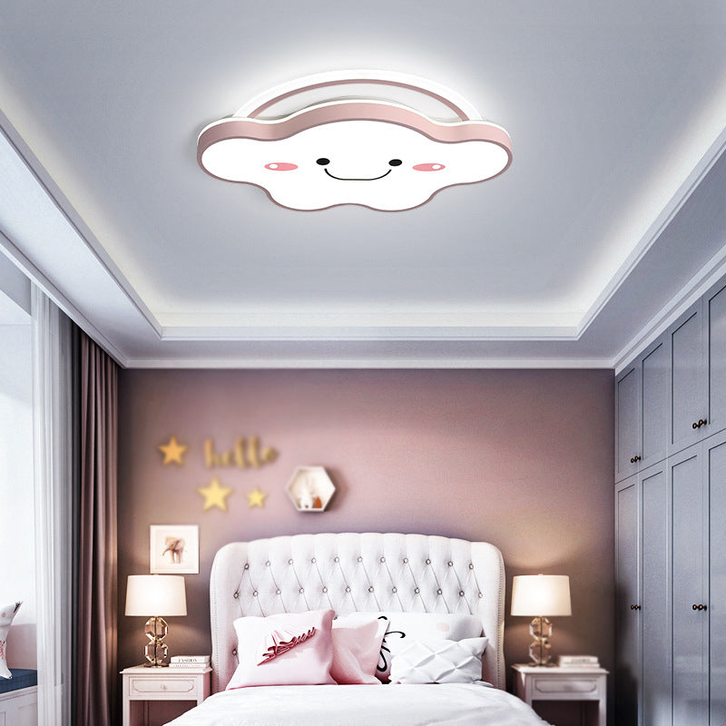 1 Light Cloud Ceiling Light Modern Macaron Style Metal Ceiling Lighting for Living Room