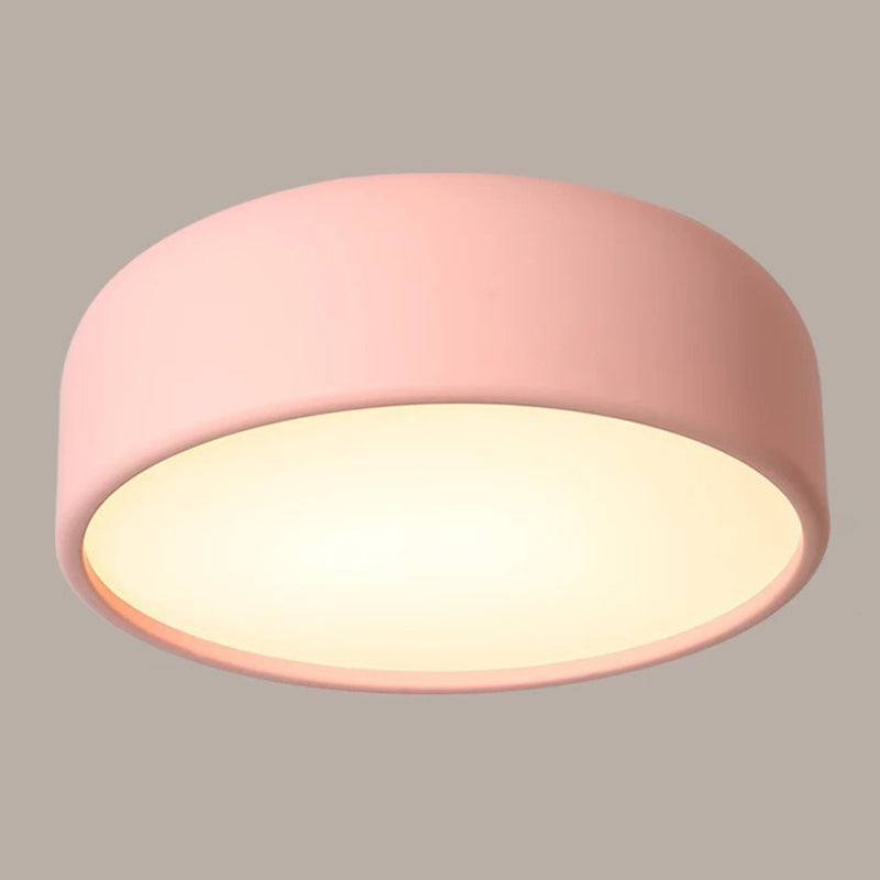 Modern Style Cylindrical Shape Ceiling Light Metal 1 Light Ceiling Light for Restaurant