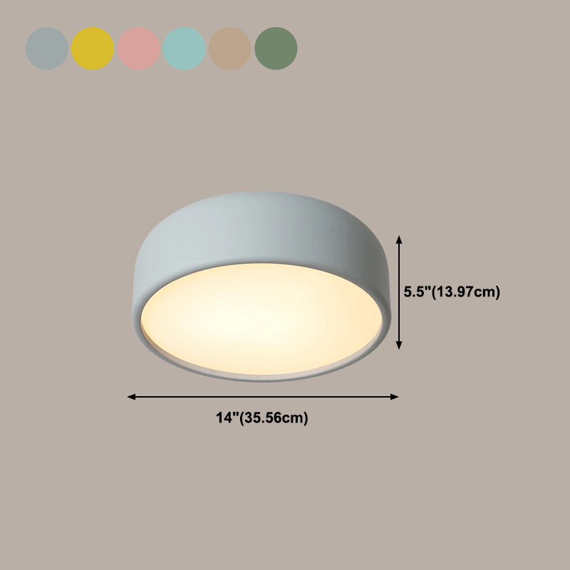 Modern Style Cylindrical Shape Ceiling Light Metal 1 Light Ceiling Light for Restaurant