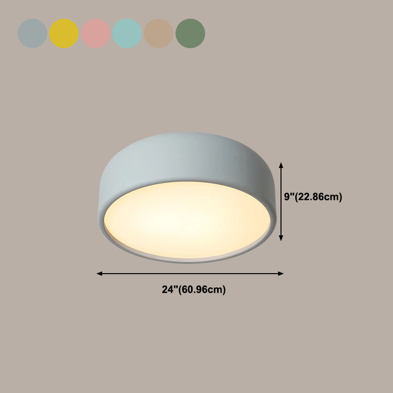 Modern Style Cylindrical Shape Ceiling Light Metal 1 Light Ceiling Light for Restaurant