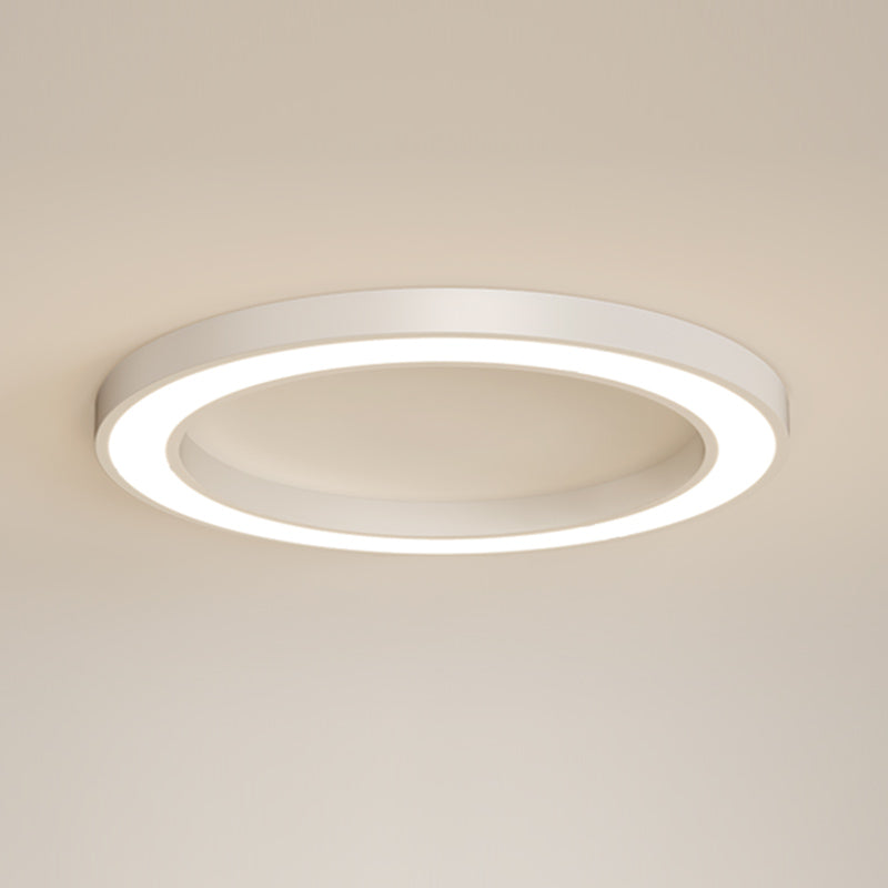 Metal Round Shape Flush Ceiling Light Modern Style Single Light Flush Mount Lighting