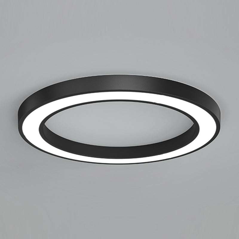 Metal Round Shape Flush Ceiling Light Modern Style Single Light Flush Mount Lighting