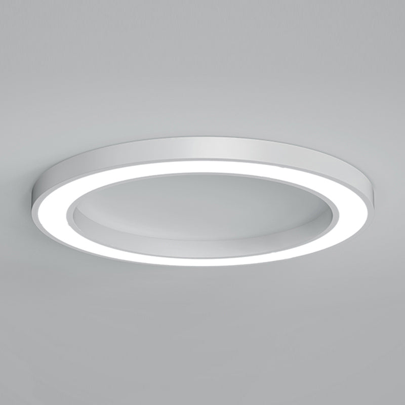 Metal Round Shape Flush Ceiling Light Modern Style Single Light Flush Mount Lighting