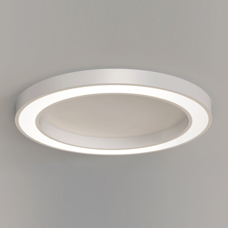 Metal Round Shape Flush Ceiling Light Modern Style Single Light Flush Mount Lighting