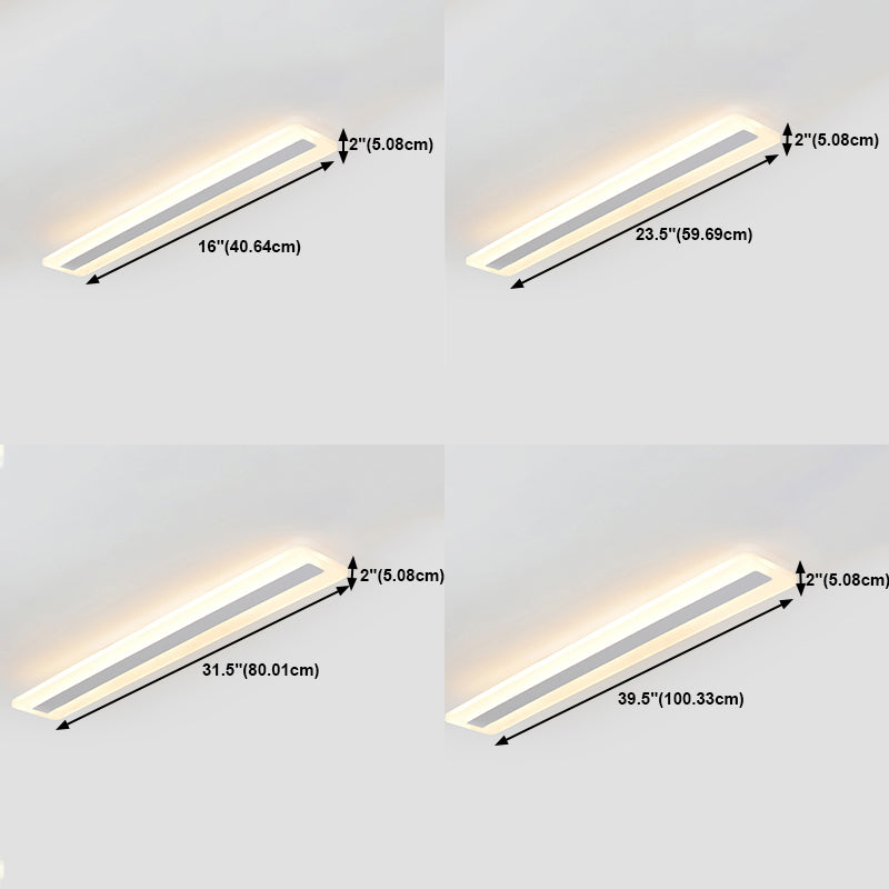 Metalen vierkante vorm spoelplafondlicht moderne stijl 1 licht spoelbevestiging verlichting in het wit