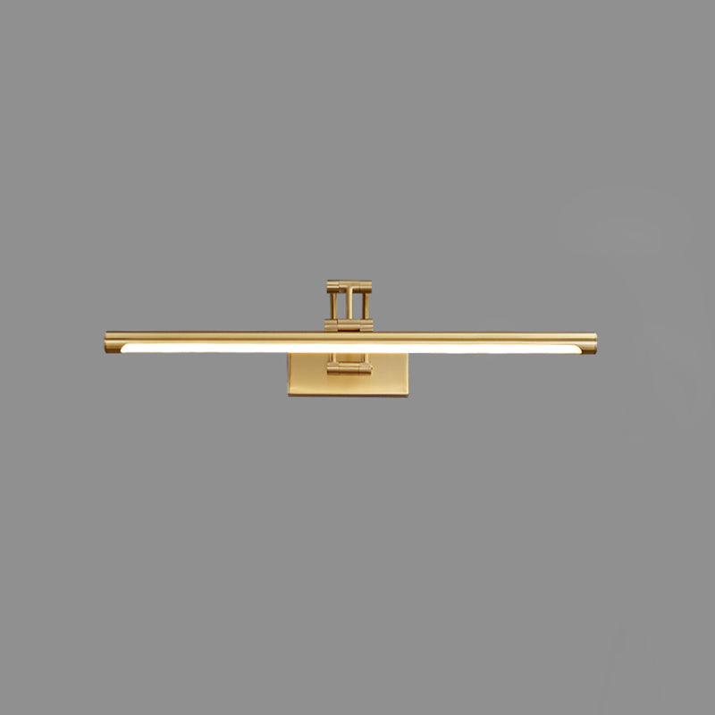 American Style Brass Vanity Light Straight LED Mirror Light for Bathroom