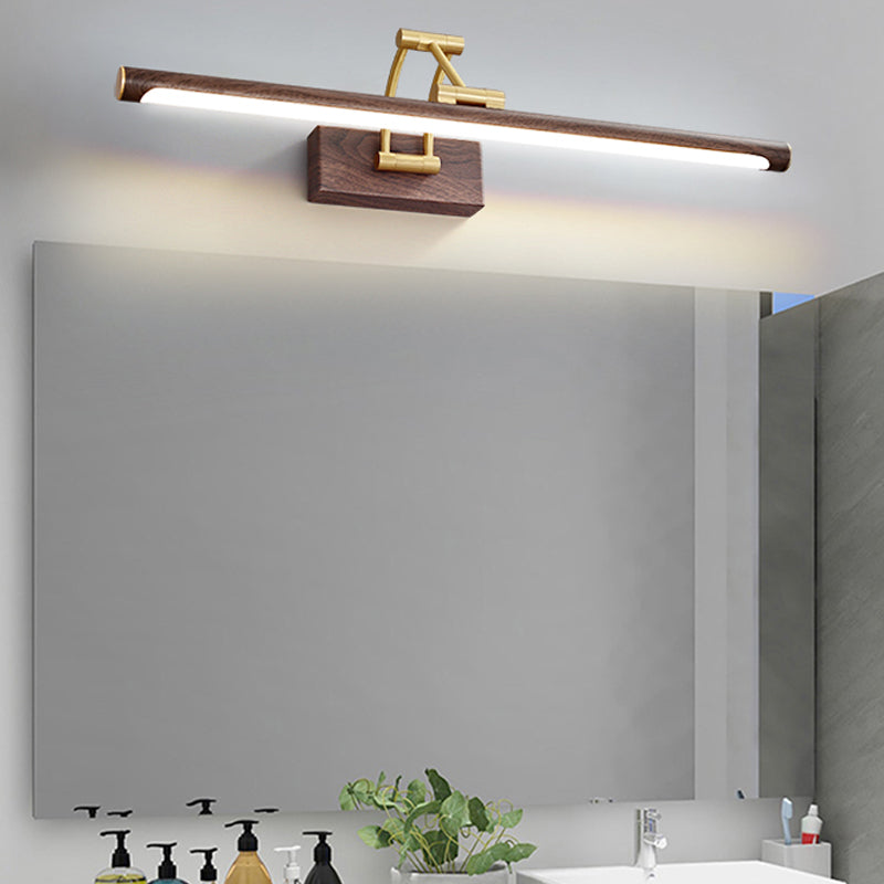 American Style Brass Vanity Light Straight LED Mirror Light for Bathroom